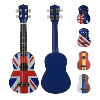 

National flag Decal pattern soprano 21 inch beginner wholesale price ukulele