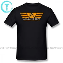 Футболка с инопланетянами, WEYLAND corp., Building Better myres, футболка, 4xl, Повседневная футболка, короткий рукав, рисунок, милая Мужская футболка