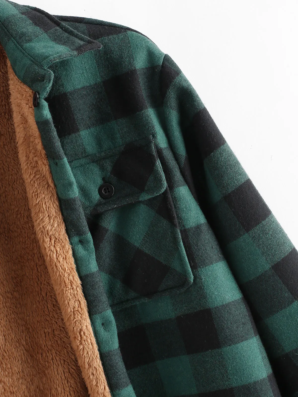ZAFUL, модная мужская зимняя теплая плюшевая приталенная рубашка с длинным рукавом, полосатая клетчатая рубашка с принтом для мужчин, плюшевая клетчатая куртка на пуговицах