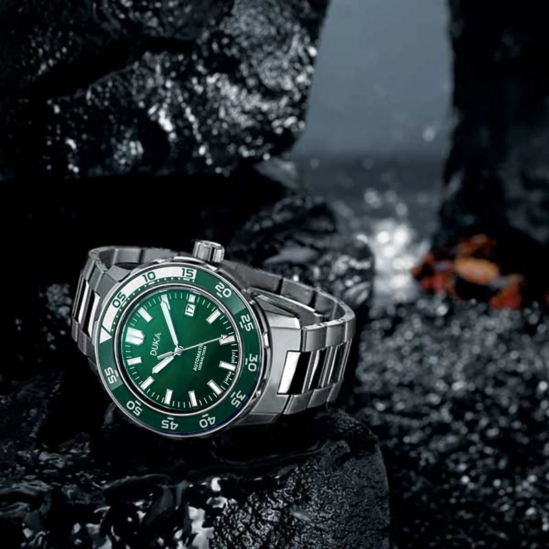2021 New DUKA Wrist Watch Brand luxury Automatic watch for men mechanical watch men NH35 ceramics Bezel 100m Steel Diver Watch