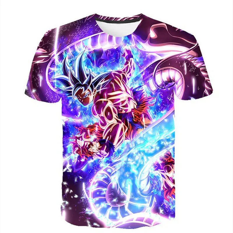 Летние футболки для мужчин с принтом Dragon Ball Goku Dragon Ball 3D футболка крутые футболки аниме топы мужская уличная одежда большого размера на заказ Прямая поставка