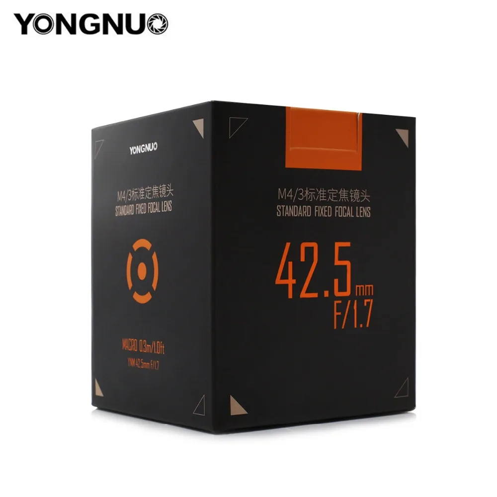 Yongnuo YN42.5mm F1.7 макро 4/3 интерфейс системы большая апертура AF/MF Автофокус стандартный объектив с фиксированным фокусом легко размытый фон