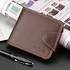 Small Men Wallets Credit Card Holders Zipper Luxury Brand Famous Handmade Leather Men Wallet Coin Pocket Male Purse Clutch Black ► Photo 2/6