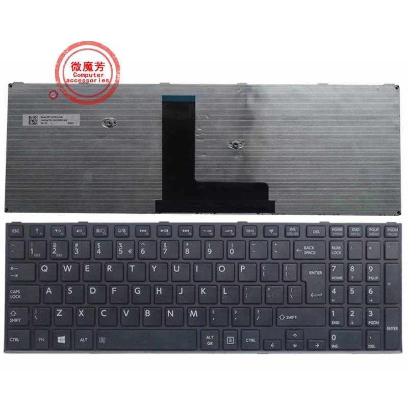 For TOSHIBA C50-B C50D-B C55-B C55D-B C50A-B UK Replace laptop keyboard Black New 