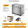 BioloMix Bread Maker 19-in-1 Stainless Steel Automatic Bread Machine with 3 Loaf Sizes Fruit Nut Dispenser 6