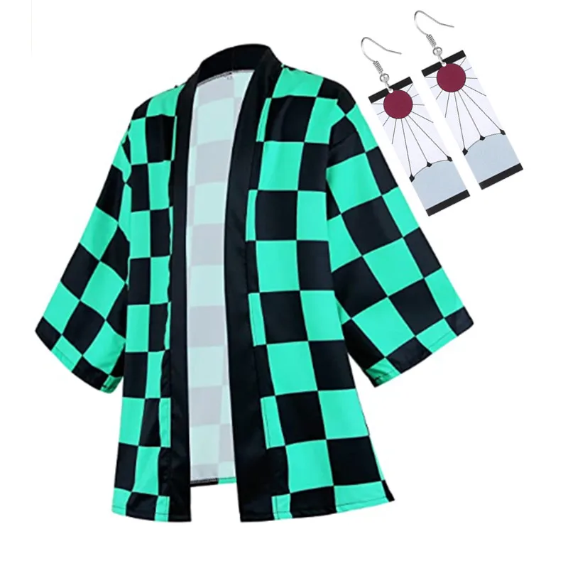 Demon Slayer Kimetsu No Yaiba Haori Kimono Cosplay Costume Agatsuma Zenitsu Kochou Shinobu Summer Coat Shirt Anime Clothing