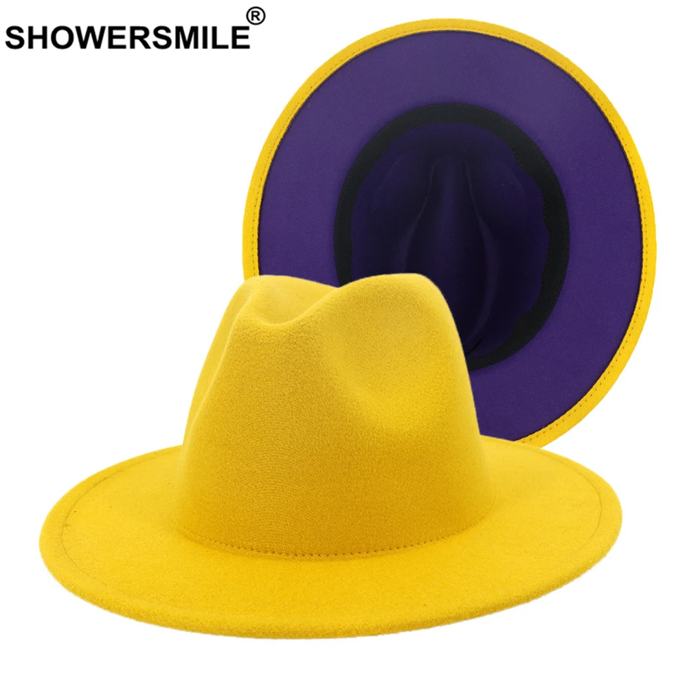 purple trilby hat