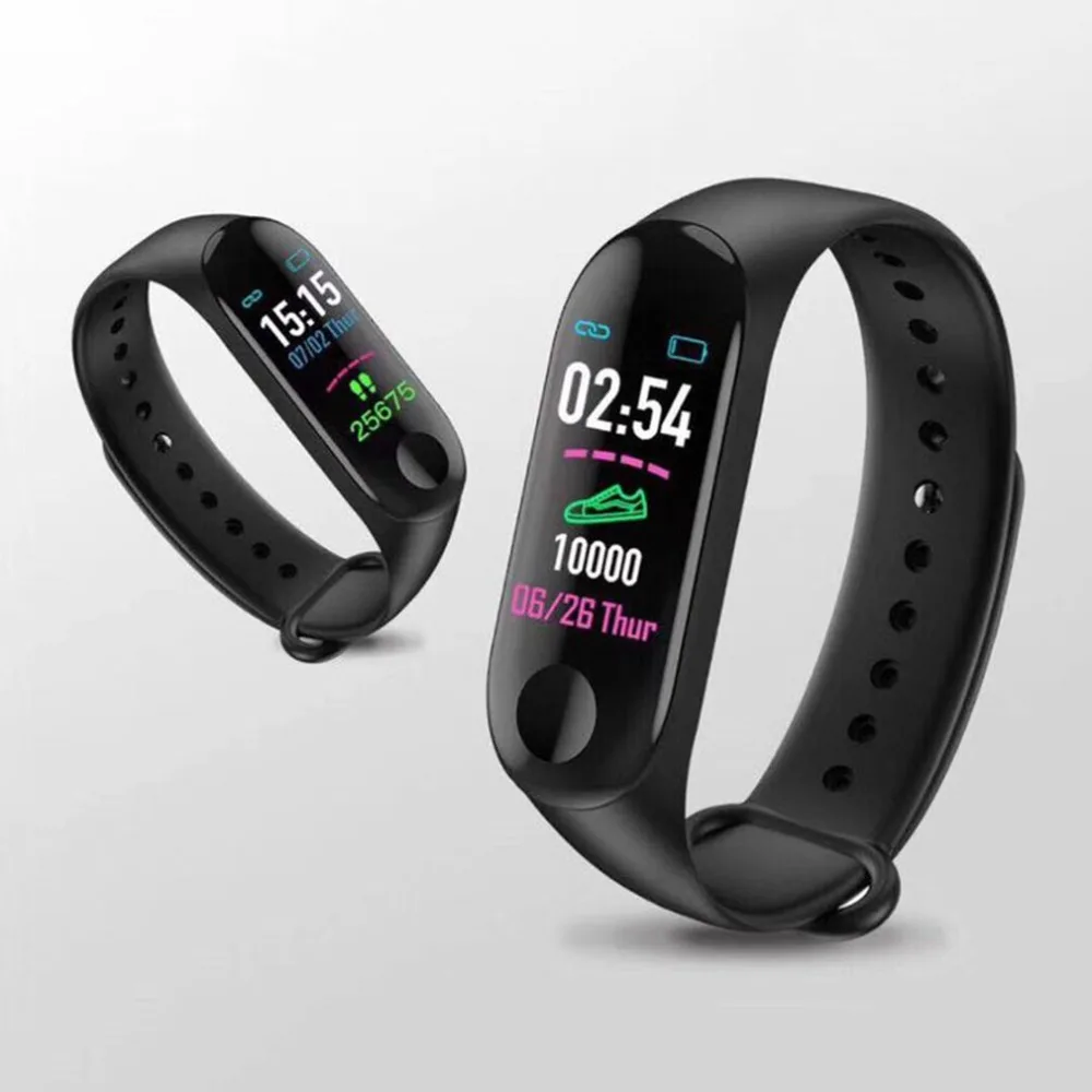 Color Screen Fitness Tracker IP67 Waterproof Blood Pressure Heart Rate Monitor Smart Bracelet For M3S Band