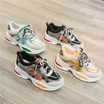 

Plus Size35-42 Casual White Shoes Women Platform Sneakers Brand Designer Female Trainers Zapatos De Mujer Ladies Chunky Footwear