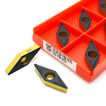 

VBMT160408 PM 4225 High-quality Cermet Grade 100% Carbide Insert CNC Lathe Indexable Cutting Tool VBMT 160408 Turning Inserts