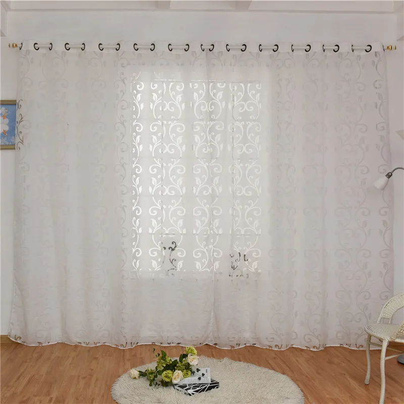 Мода простой Сельский стиль цветок лоза пузырь вырезанный цветок Форма экран занавес на окна шторы s для гостиной украшения спальни