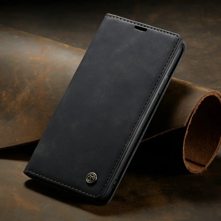 Vintage Leather Wallet Phone Case with Card Holder
