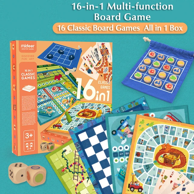 16 in 1 Children Board Game Kids Multifunctional Chess Intelligence Early Learning Education Toy Party Strategy Game Gifts 1