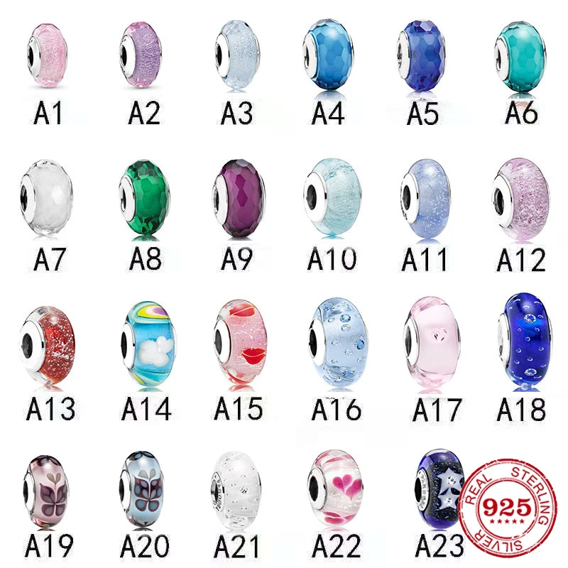 

Luxury 925 Sterling Silver Round Beads Fit Pandora Charms silver 925 Bracelet Original DIY beads for jewelry making
