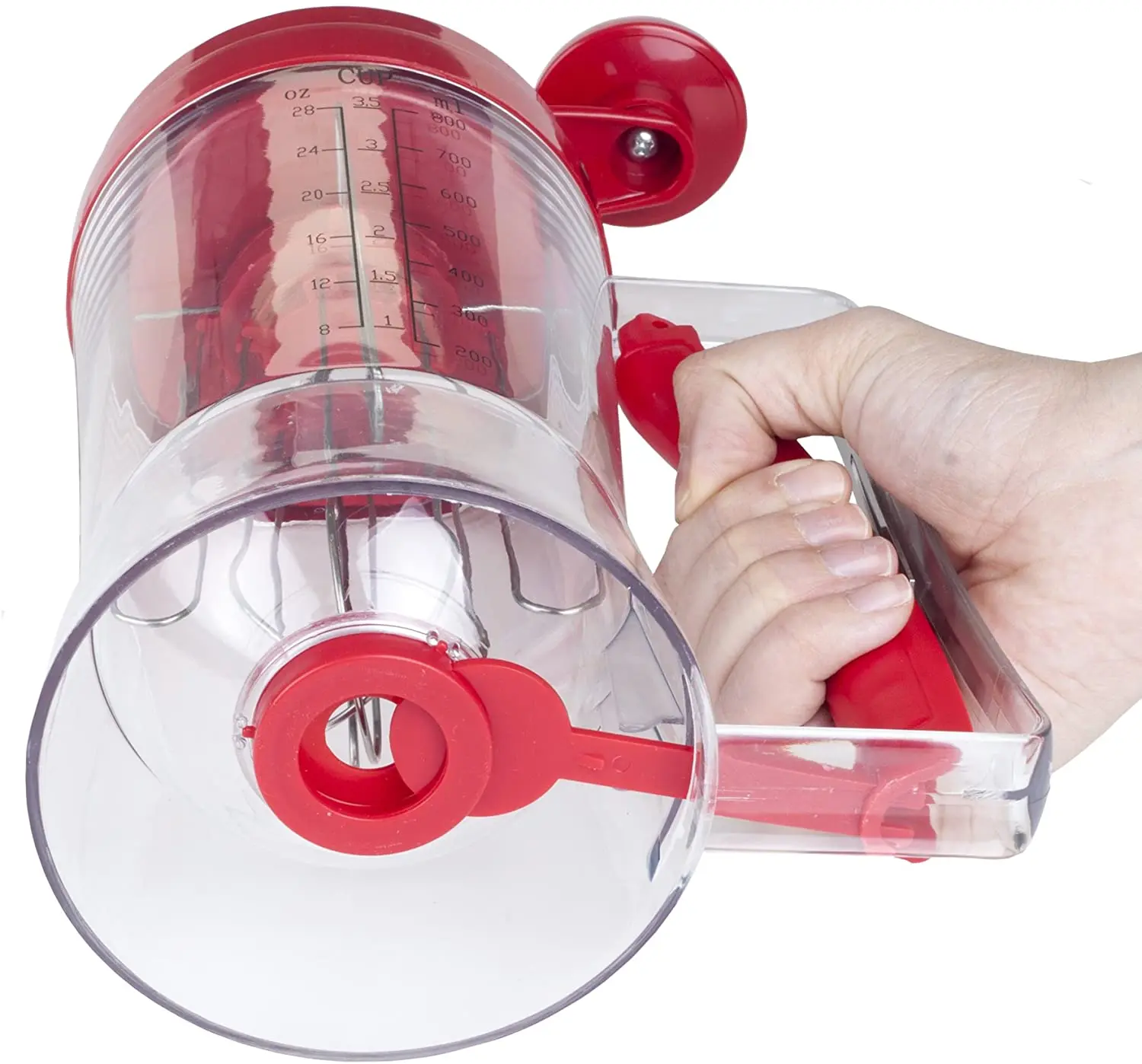 Hand-held Manual Pancake Cupcake Batter Mixer Dispenser Blender Machine Baking Tool for Making Cakes Waffles Betters