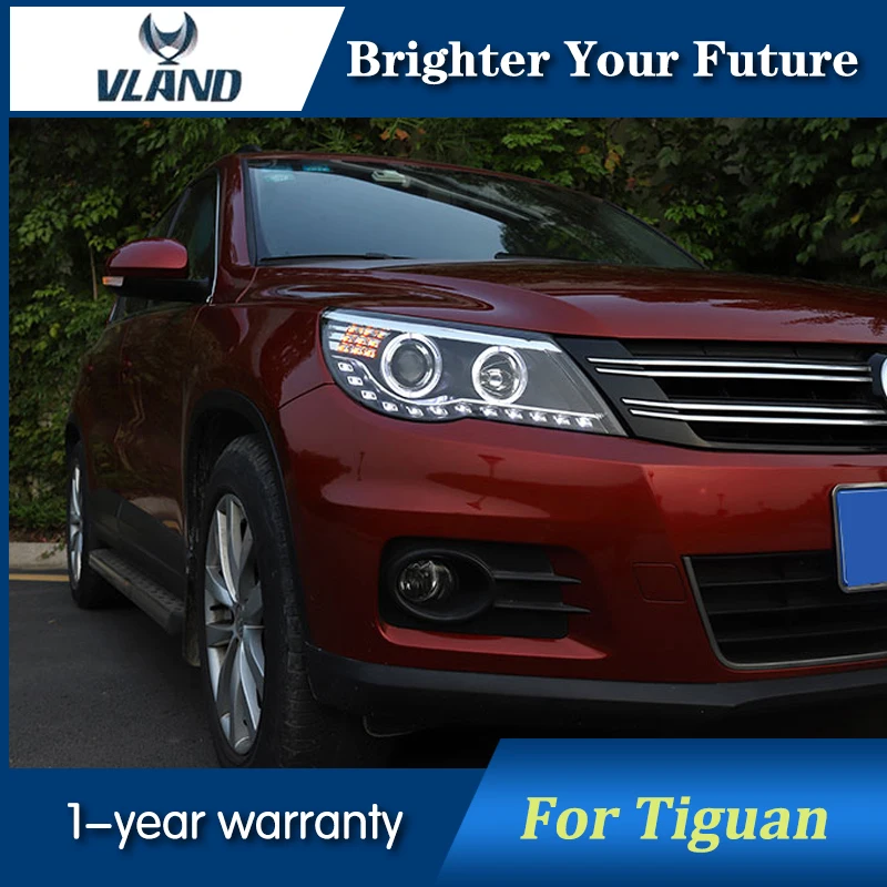 2 шт. светодиодный проектор с биксеноновым объективом для VW Tiguan 2010 2011 2012|Фара авто