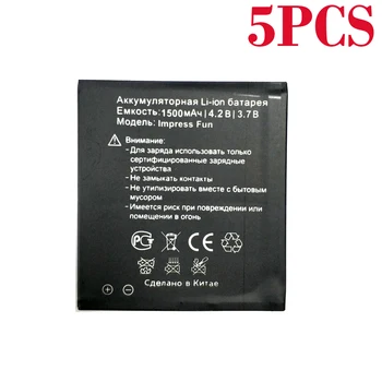 

100% Original 5PCS 1500mAh Impress Fun Battery For Vertex Impress Fun Smartphone IN Stock Phone Battery+Tracking number