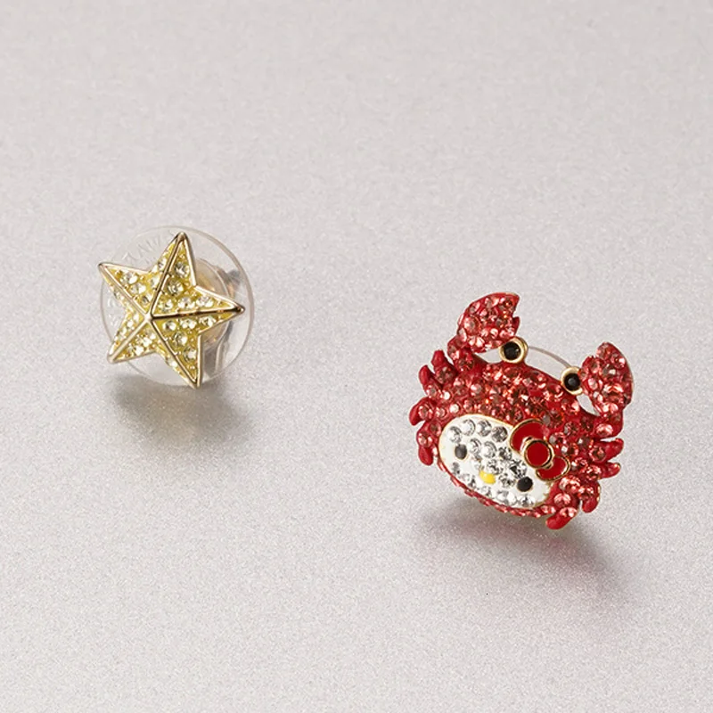 Fashion Charm Stainless Steel Original Replica Fun Beach Cute Stars And Rabbits Korean Style Earing Christmas Gift