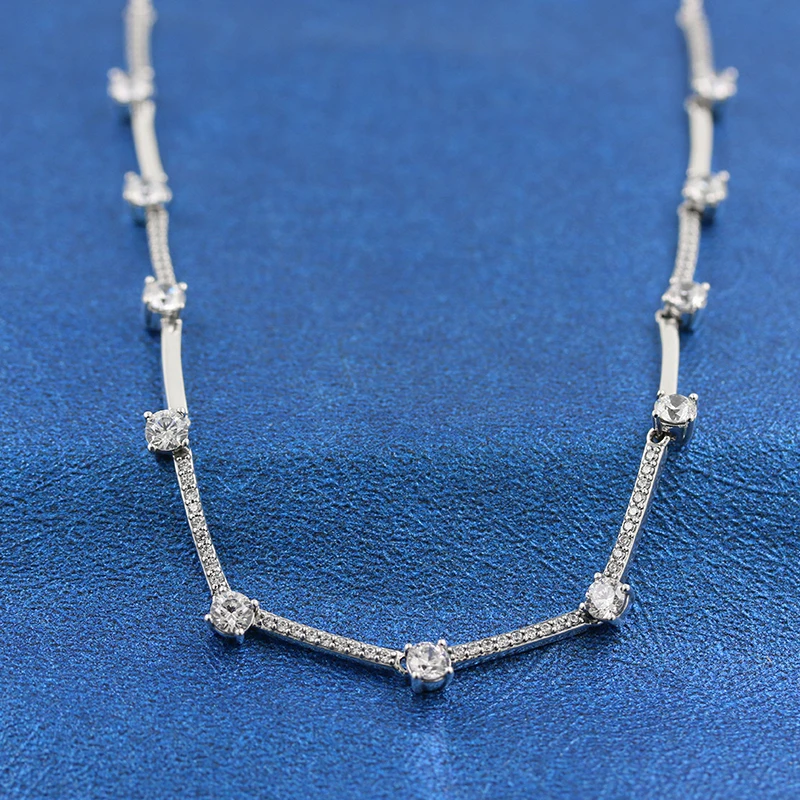 FINAL SALE - Sparkling Pavé Collier Bars Necklace