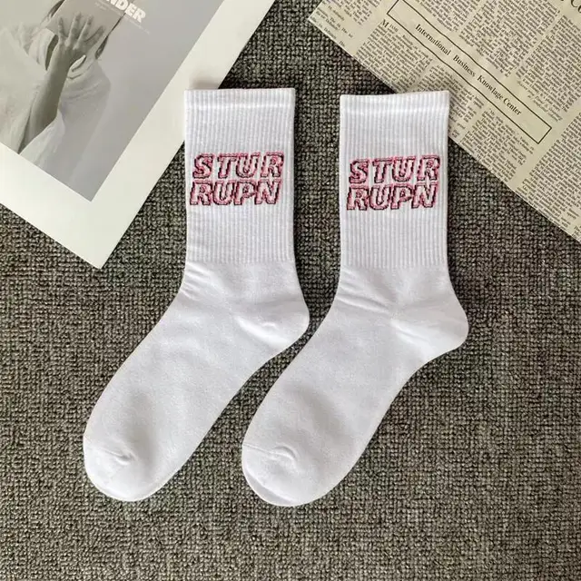 Street fashion creative Travis Scott socks interesting design pattern hip hop men socks happy novelty crew men socks 30