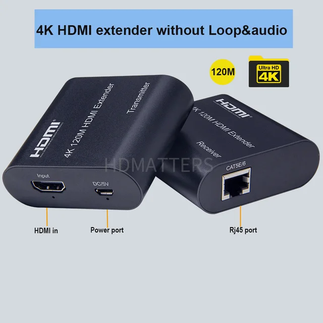 Extensor HDMI RJ45 4K, extensor HDMI cat5 60M 120M, extensor HDMI, Kit de audio sobre ethernet cat6/5e para PS4, apple, TV, PC, portátil, HDTV Extensor HDMI RJ45 4K, extensor HDMI cat5 60M 120M, extensor HDMI, Kit de audio sobre ethernet cat6/5e para PS4, apple, TV, PC, portátil, HDTV