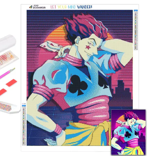 Diamond Painting 5D DIY Anime Hunter X Hunter Diamond Mosaic Embroidery Cross Stitch Kit Home Decor Handicraft pintura diamante 