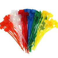 250 Pcs 7Colors Nylon Cable Marker Ties Self-Locking Cord Write on Ethernet Wire Zip Mark Tags Nylon Power Marking Label
