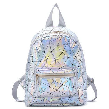 

2019 Small Women's Bag New Female Holographic Laser Backpack Feminina Schoolbags Fashion Female Mini Travel School Bag Packs