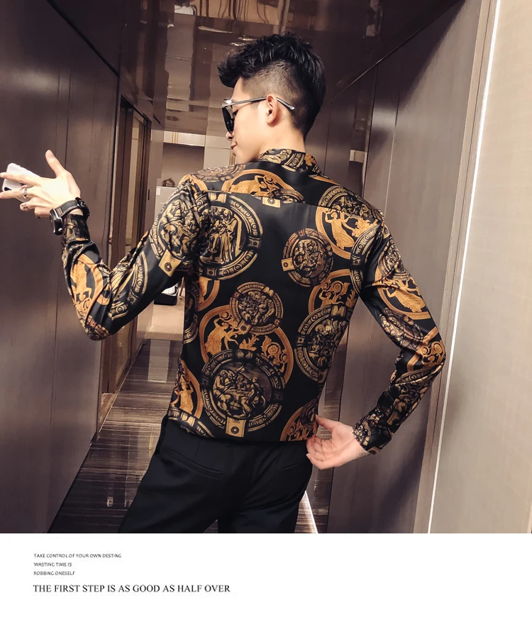 Мужские рубашки с принтом Иисуса, повседневные облегающие рубашки Camisa Masculina, дизайнерские уличные рубашки, Мужская одежда, мужская одежда, Chemise Homme
