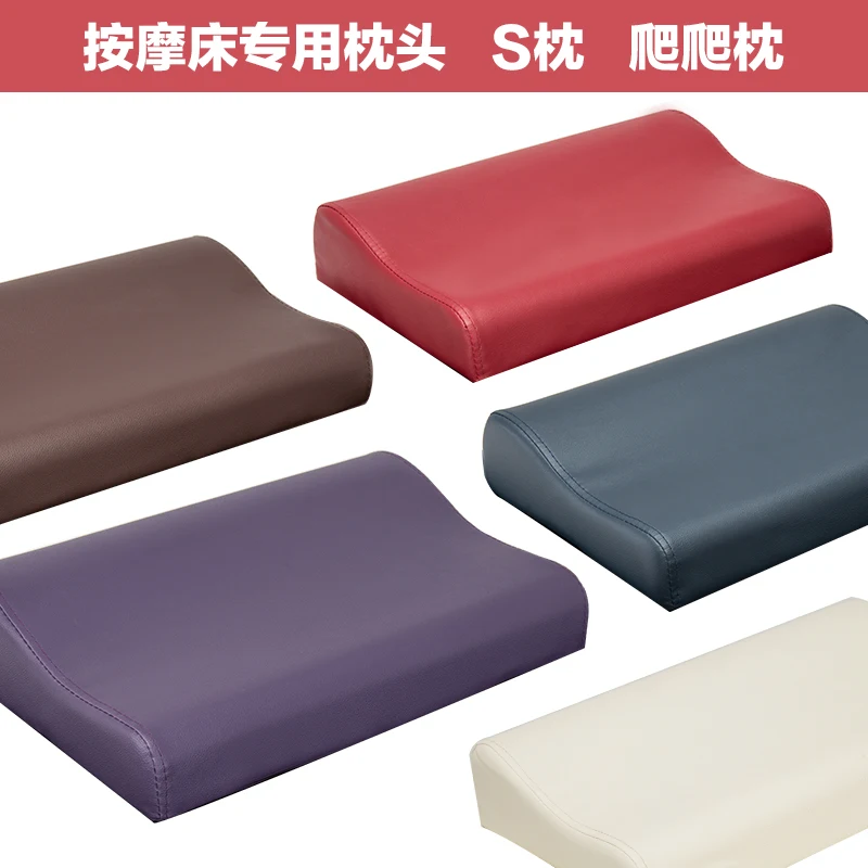 

Beauty massage bed pillow body beauty PU leather head pillow lying pillow for home use eyebrow and eyelash Salon