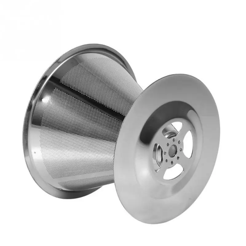 Double Layer Stainless Steel Coffee Filter Holder Pour Over Coffees Dripper Mesh Coffee Tea Filter Drinking Coffee Tools