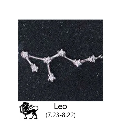 Leo Trustdavis Настоящее 925 пробы Серебряный Кристалл Телец Козерога Скорпион 12 Созвездие браслет для женщин Свадебные украшения - Окраска металла: Leo