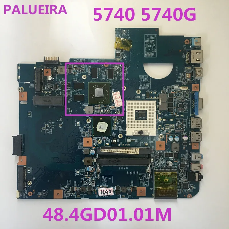 Материнская плата PALUBEIRA для Acer Aspire ноутбук материнская плата 5740 5740G MBPM701001 48.4GD01.01M HM55 DDR3 с чипом видеокарты MainBoa