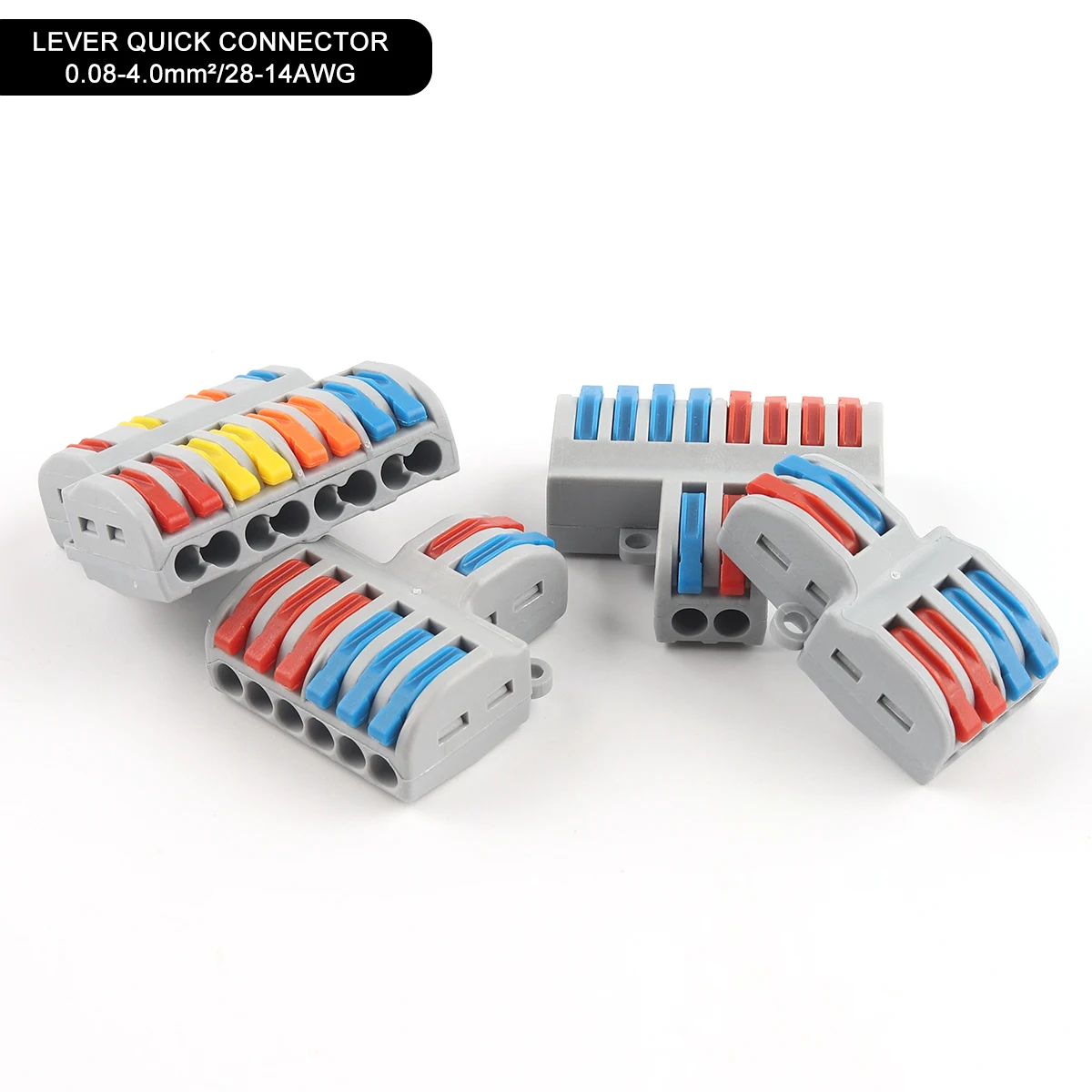 1 Ingresso 2/3/4 Uscita Fast Easy Wire Splitter Push-In Compact Conductor Connector Morsettiera Per Connessione Di Giunzione Elettrica