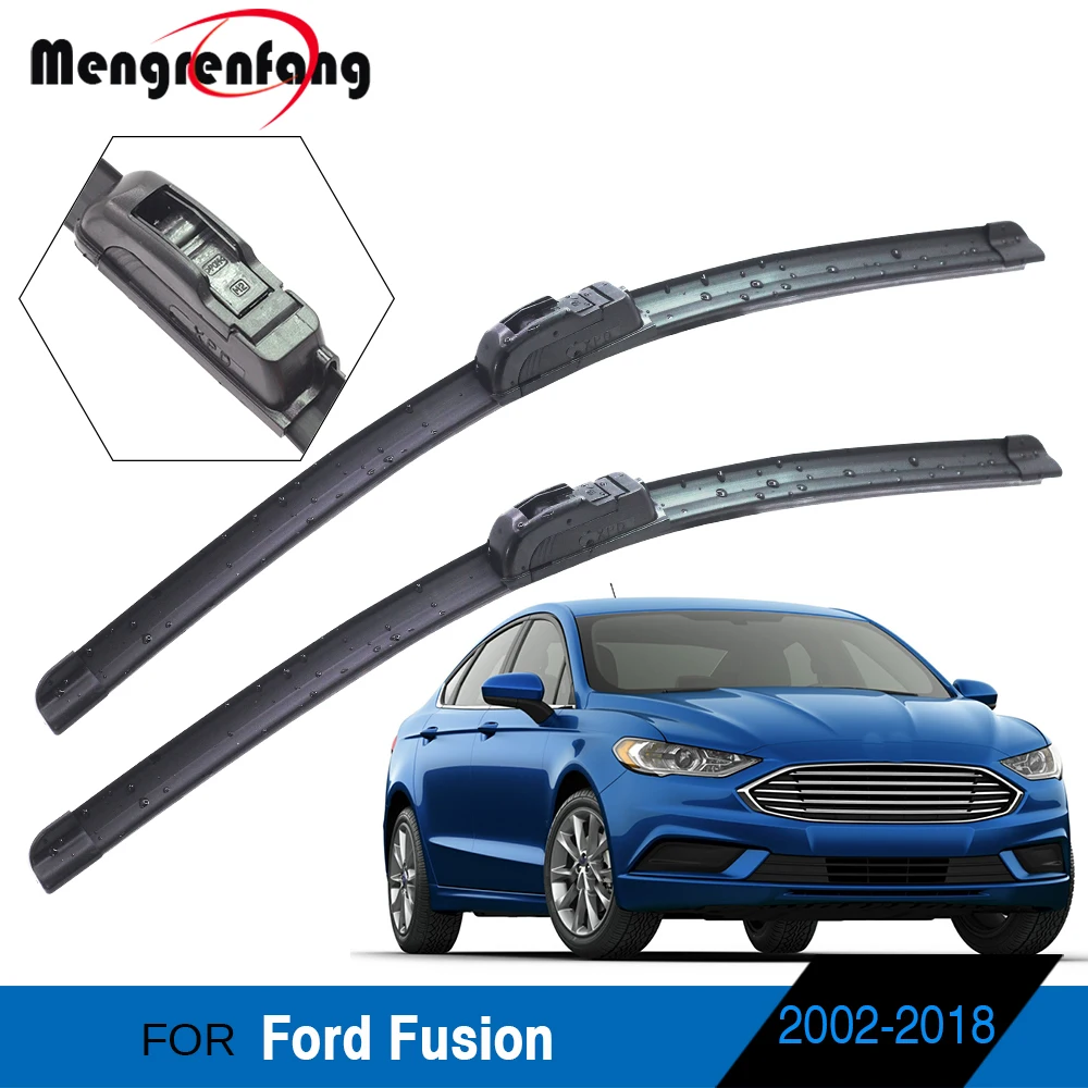 For Ford Fusion 2002-2018 Car Front Windscreen Wiper Auto Soft Rubber Blades J Hook &amp Pinch Tab Arms 2 Pieces | Автомобили и