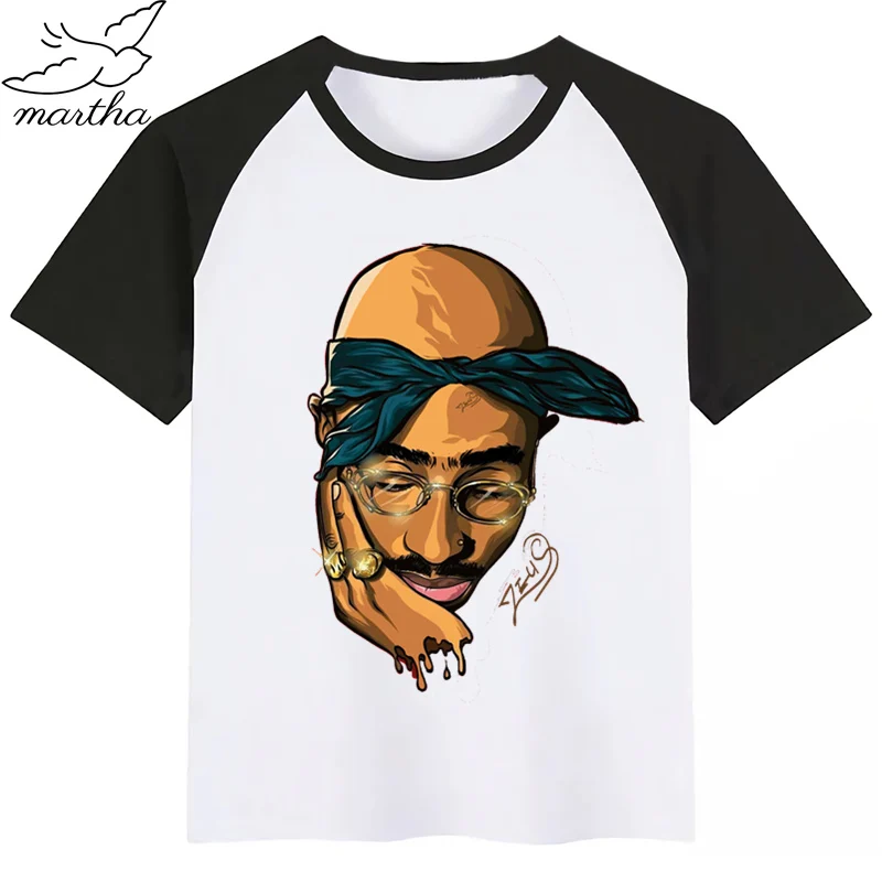 Американский раппер Тупак макавели 2pac, Детская летняя забавная футболка для девочек и мальчиков детская футболка с принтом модная повседневная одежда для малышей