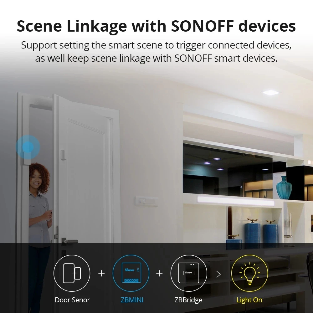 SONOFF ZB MINI Zigbee 3.0 DIY Smart Switch Two Way Switch APP Remote Control Works With Smartthing/ Hue Hub/ SONOFF ZB Bridge