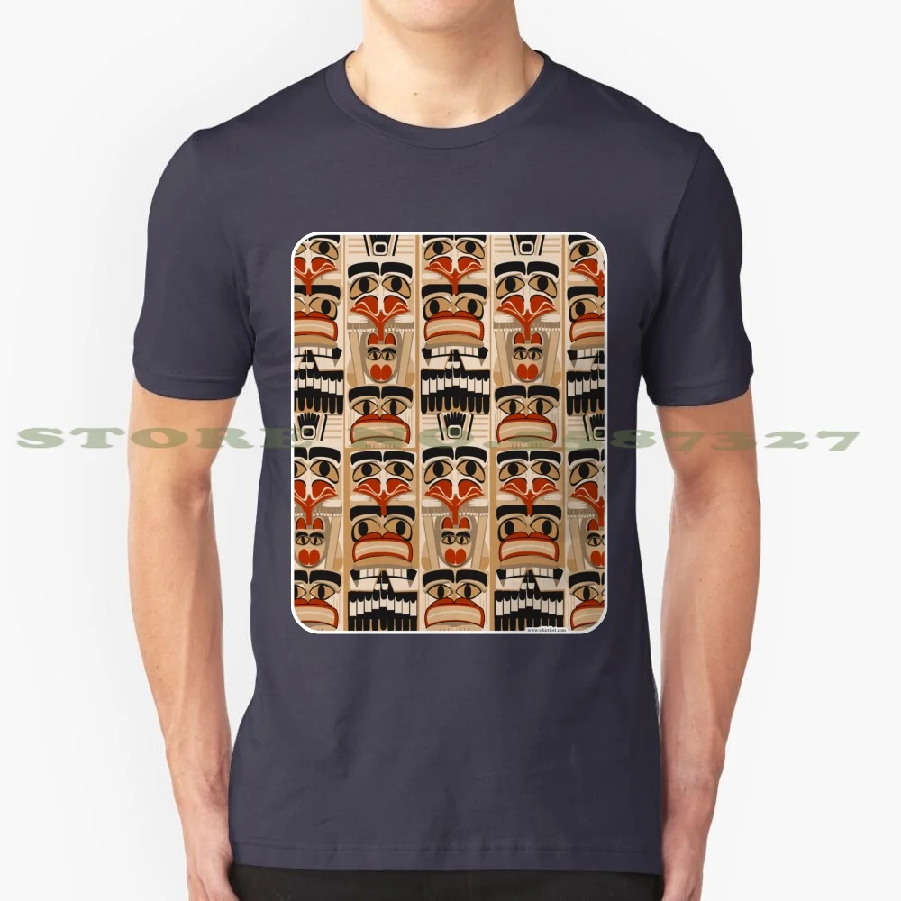 Epic Totem Pole Design Cool Design Trendy T-Shirt Tee Alaska Totem Pole Canada Eskimo Inuit Intaglio Indiano Americano Nativo