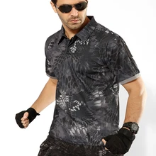 Летняя мужская быстросохнущая тактическая футболка, уличная камуфляжная рубашка для отдыха, футболка с коротким рукавом, Мультикам, черная мандрага, страйкбол, походная ткань