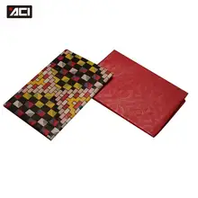 ACI настоящий воск Анкара Kente Ткань 2+ 2 ярдов модный Африканский узор «Кенте» восковая печать на ткани полиэстер восковая ткань