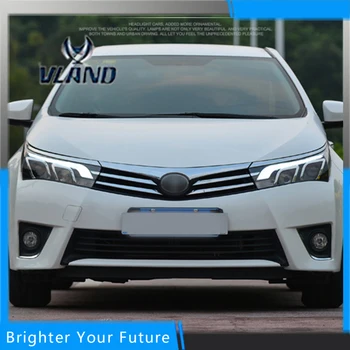 

Headlights For Toyota Corolla 2014 2015 Head Lamps Assembly Metal Lightbar