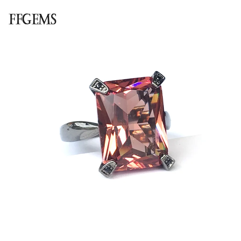 

Женские кольца из стерлингового серебра 925 пробы FFGems, новые стильные кольца из стерлингового серебра с покрытием из розового золота, вечерние ювелирные изделия в подарочной коробке