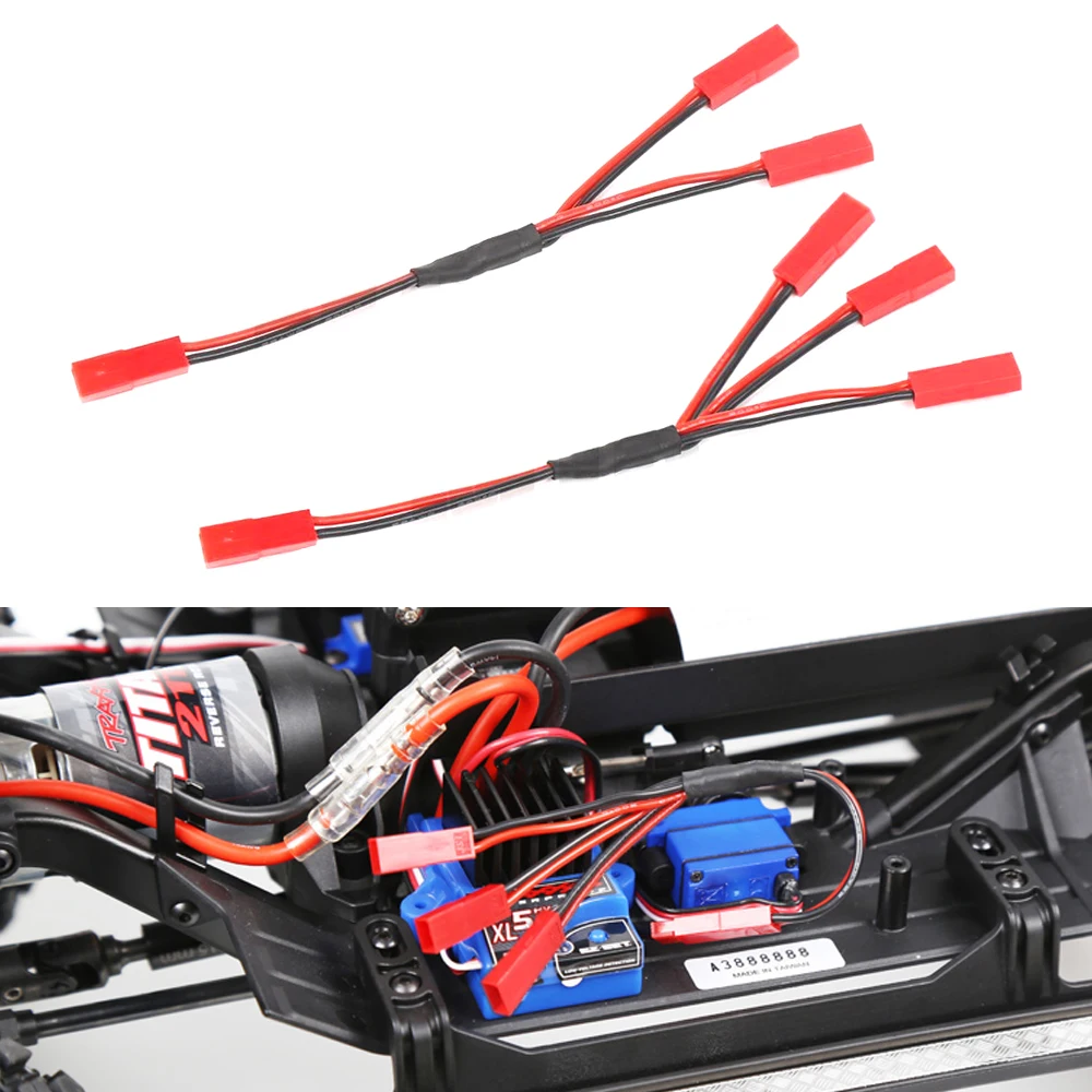 

Three In One Cable Esc Power Supply External Wiring Jst For 1/10 Rc Crawler Car TRAX Defender TRX-4 Trx 4