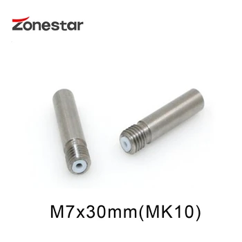 

3PCS/LOT ZONESTAR 3D Printer Throat MK6 (M6*30mm) or MK10 (M7*30mm) For 1.75mm Filament Stainless Steel Free Shipping