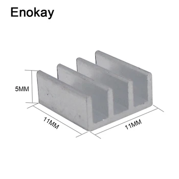

Wholesale50pcs Extruded Aluminum Heatsink 11x11x5mm For Chip VGA RAM LED IC Radiator COOLER Cooling