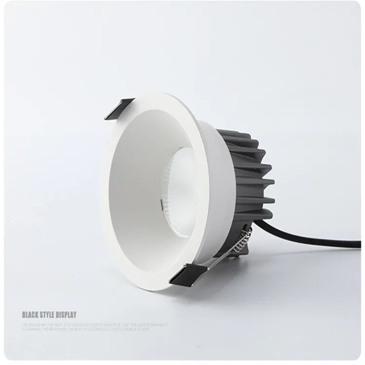 led recessed downlight Dimmable LED Downlight 7W 10W 12W 15W COB Spotlight Ceiling Light AC85-265V Aluminum Round Recessed Ceiling Lamps 12v led downlight