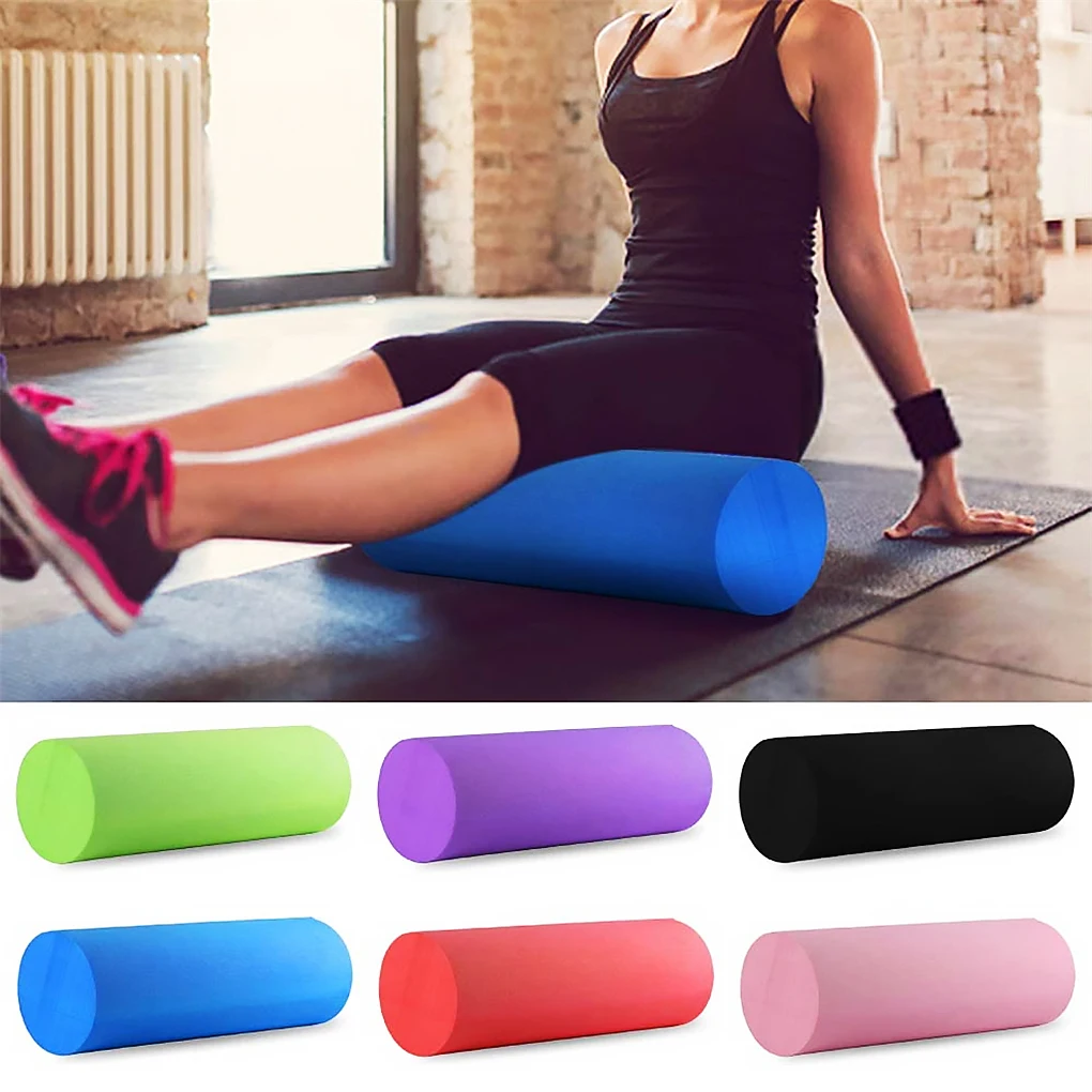 Yoga Pilates Roller Block Home Gym Fitness Massage Relax EVA Foam Column Tool Blue | Спорт и развлечения