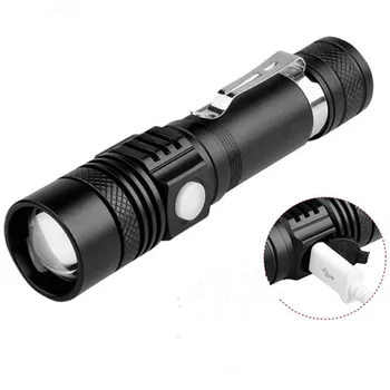 

4000LM Super Bright Led flashlight USB linterna led torch T6 Power Tips Zoomable Bicycle Light 18650 Rechargeable