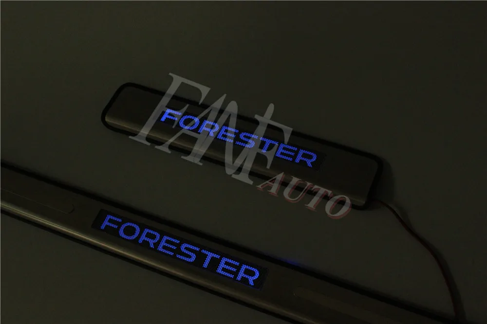 Нержавеющая сталь светодиодные пороги Накладка защита порогов защитная накладка для Subaru Forester 2013- SJ