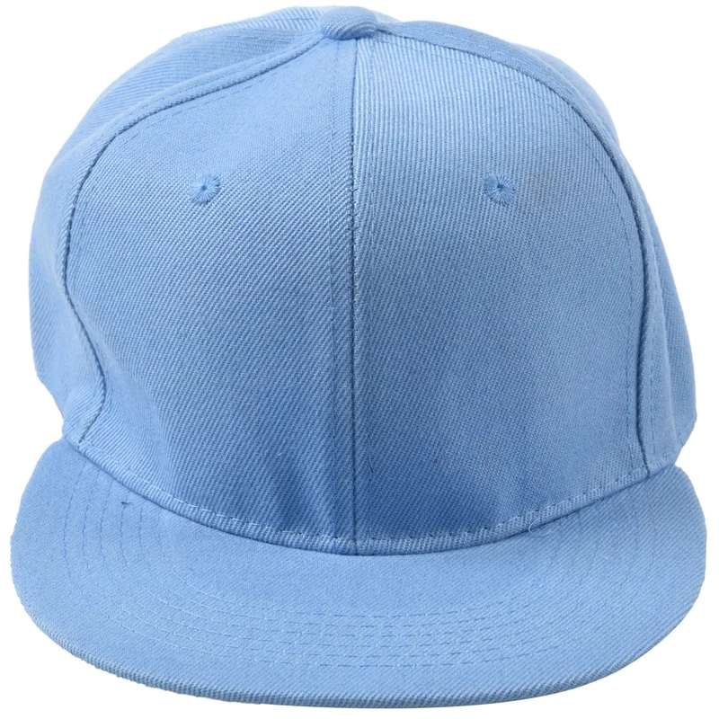 Light Blue Простая бейсбольная кепка в стиле хип-хоп, Регулируемая Кепка для мальчиков - Цвет: Light Blue